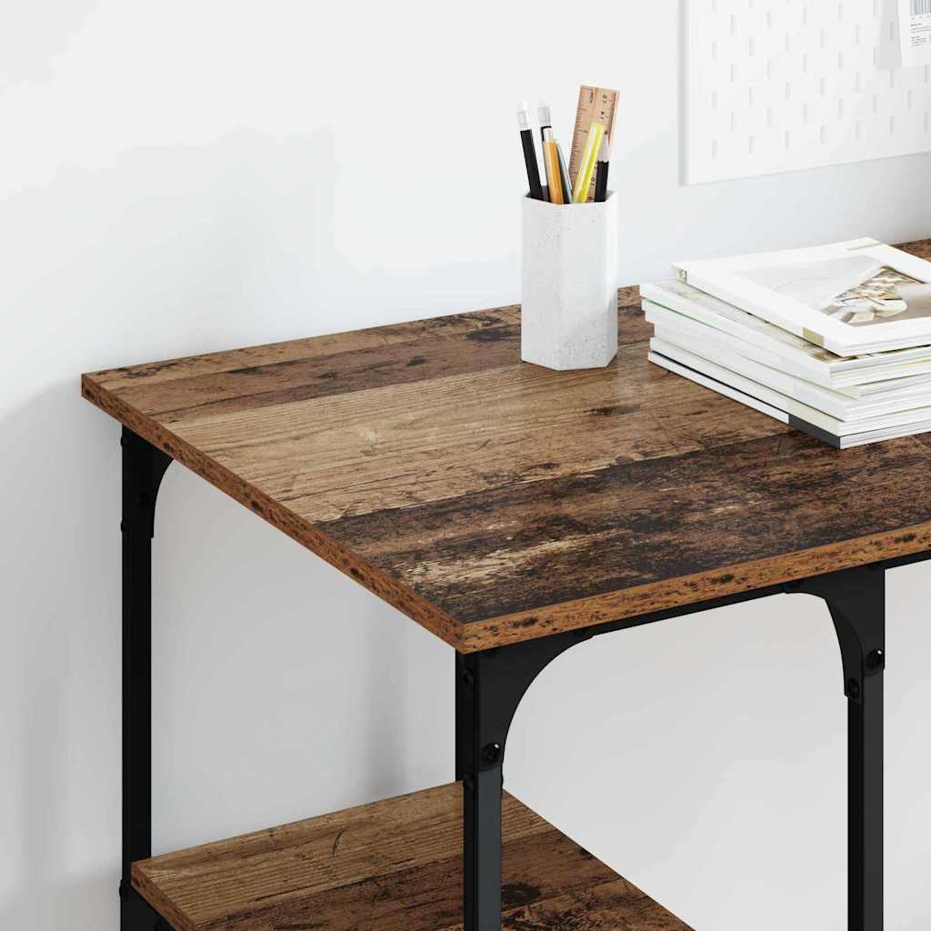 Desk with Shelf Old Wood 140 x 50 x 75 cm Engineered Wood