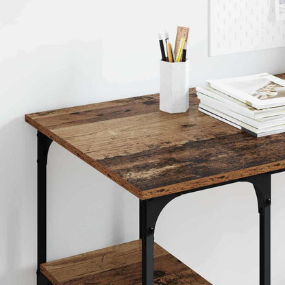 Desk with Shelf Old Wood 140 x 50 x 75 cm Engineered Wood