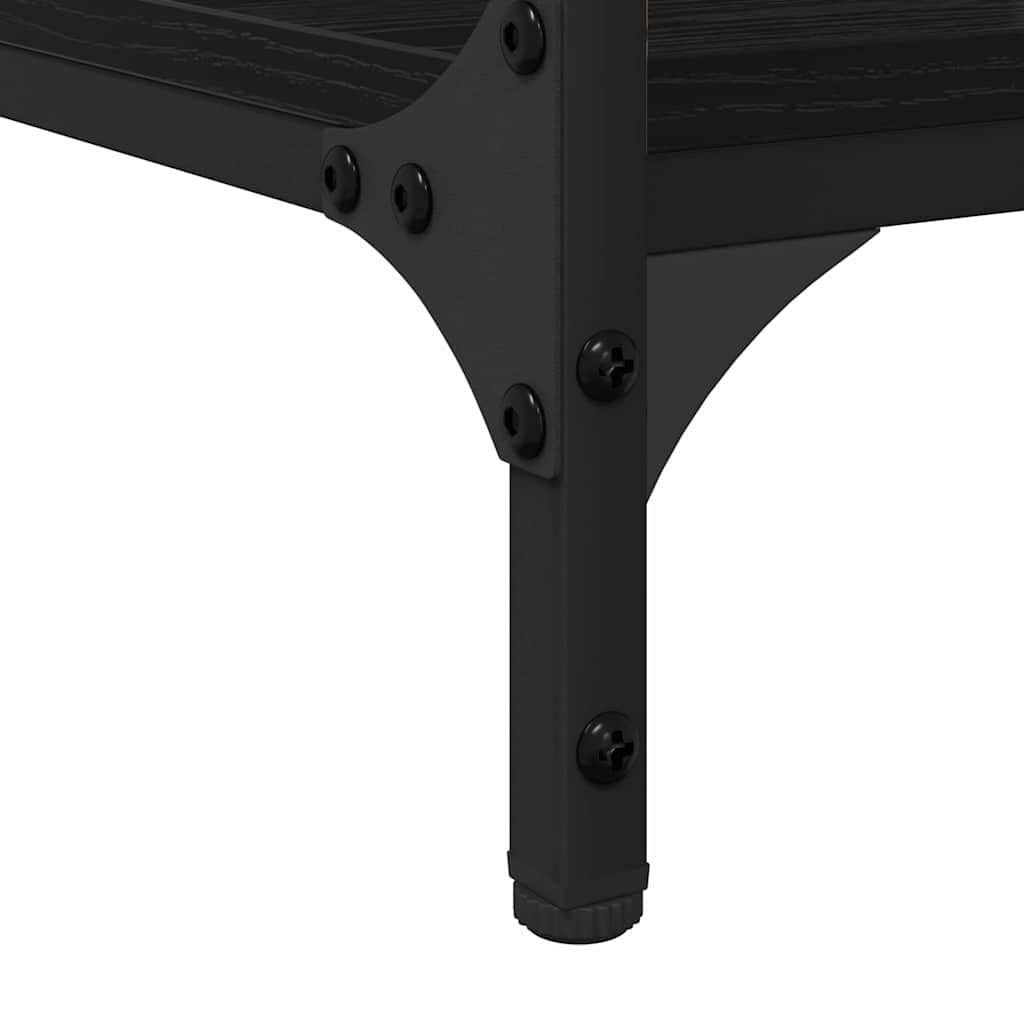 Desk Black Oak Engineered Wood 140 x 50 x 75 cm