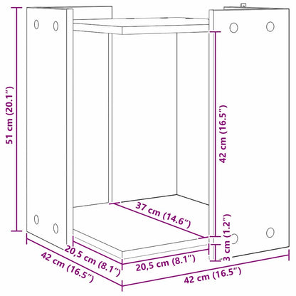 Cat Litter Box Enclosure Black Oak 42 x 42 x 51 cm