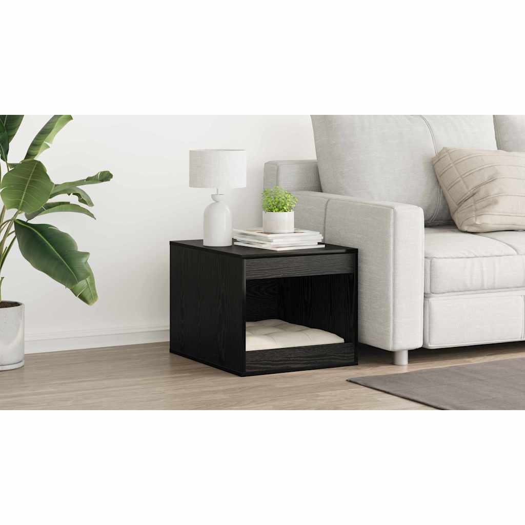 Cat Litter Box Enclosure Black Oak 47 x 59 x 42 cm