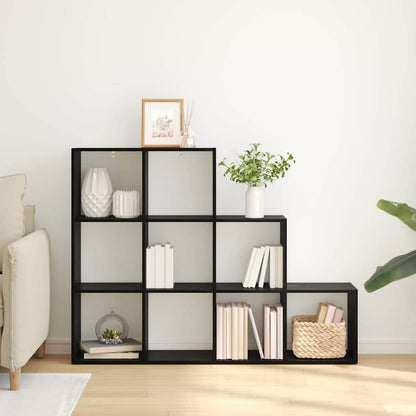 Room Divider Bookcase Black Oak 137.5 x 29 x 103.5 cm