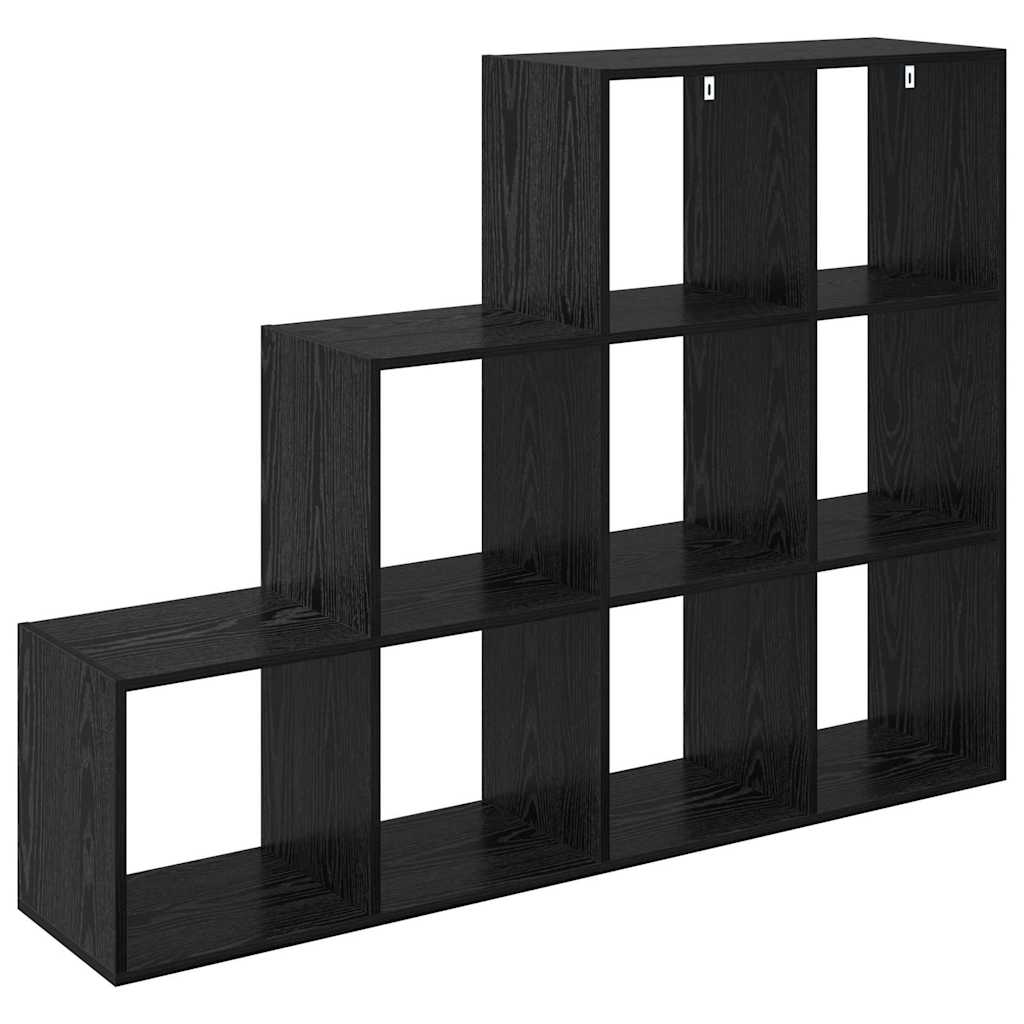 Room Divider Bookcase Black Oak 137.5 x 29 x 103.5 cm