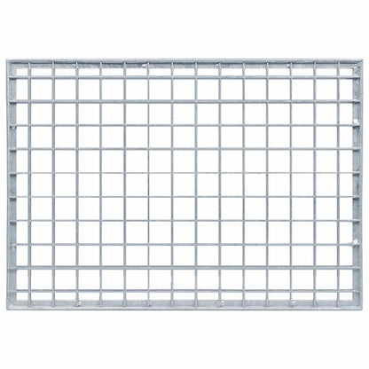 Grating Silver 50 x 35 x 2 cm Hot-Dip Galvanised Steel