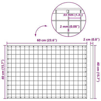 Grating Silver 60 x 40 x 2 cm Hot-Dip Galvanised Steel