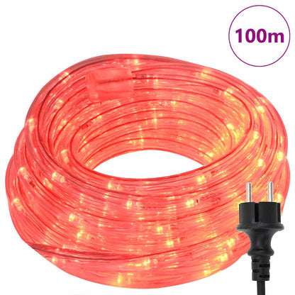Rope Light with 2400 LEDs Red 100 m PVC