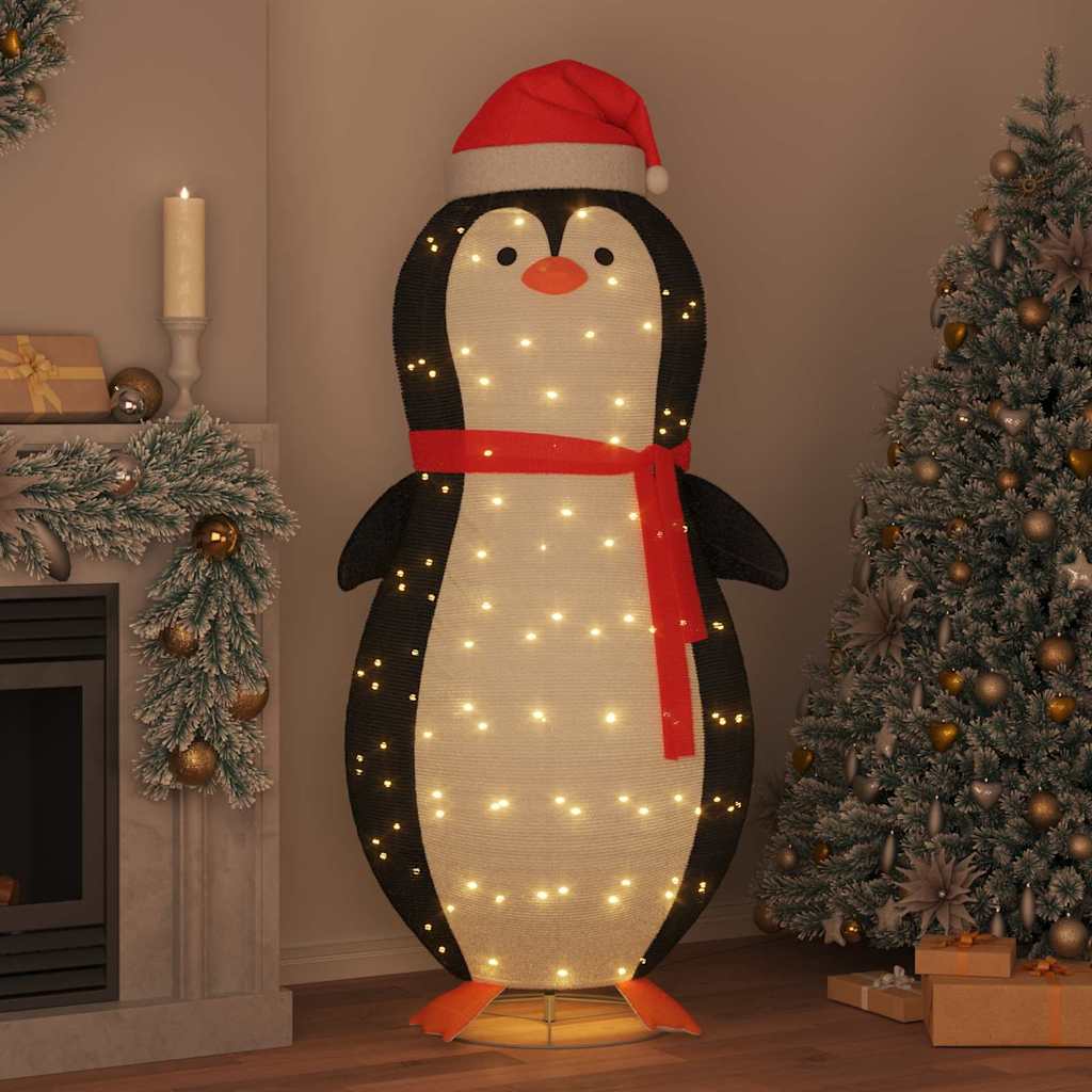 Snow Penguin Figure with 600 LEDs Warm White 78 x 178 cm Fabric