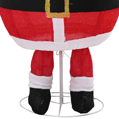 Christmas Santa Claus Warm White 100 x 180 cm Fabric