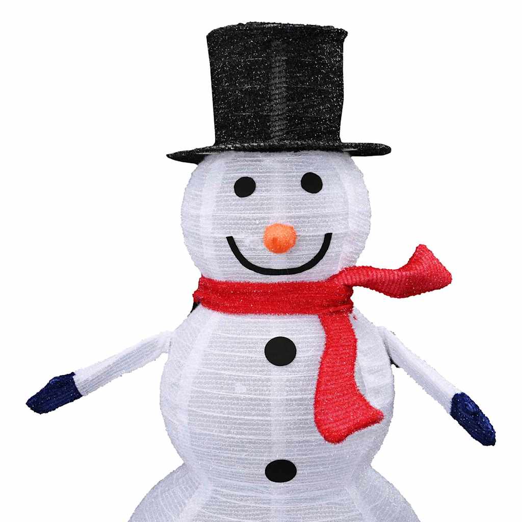 Christmas Snowman Family with 270 LEDs 3 pcs Warm White Fabric