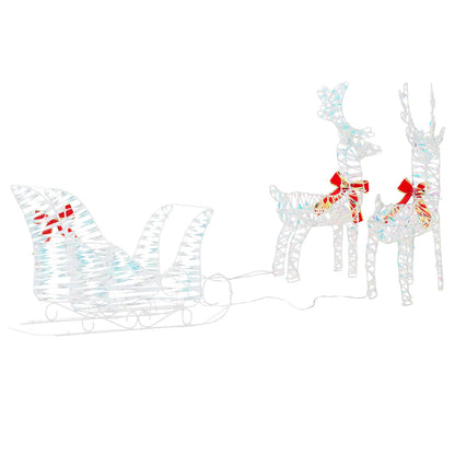 Reindeer Pull Sleigh Warm White 30 x 12 x 54.5 cm PET