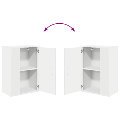 TV Cabinet Set Wall-mounted 4 pcs White Engineered wood