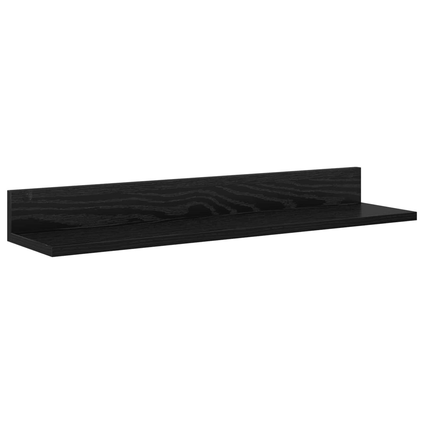 TV Cabinet Set Wall-mounted 4 pcs Black Oak Engineered wood