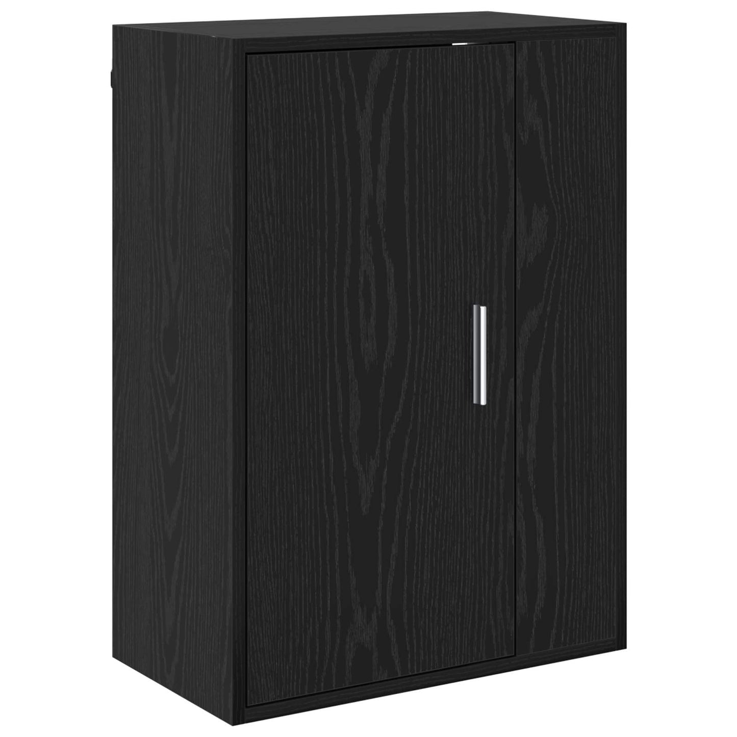 TV Cabinet Set Wall-mounted 4 pcs Black Oak Engineered wood