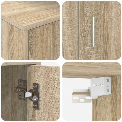 TV Cabinet Set Wall-mounted 4 pcs Sonoma Oak Engineered wood