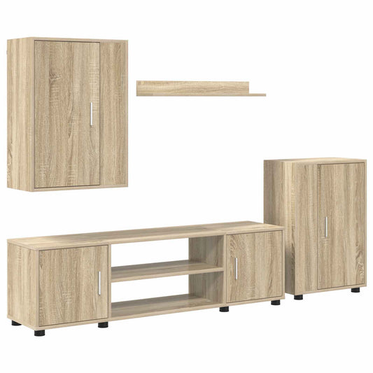 TV Cabinet Set Sonoma Oak Engineered wood