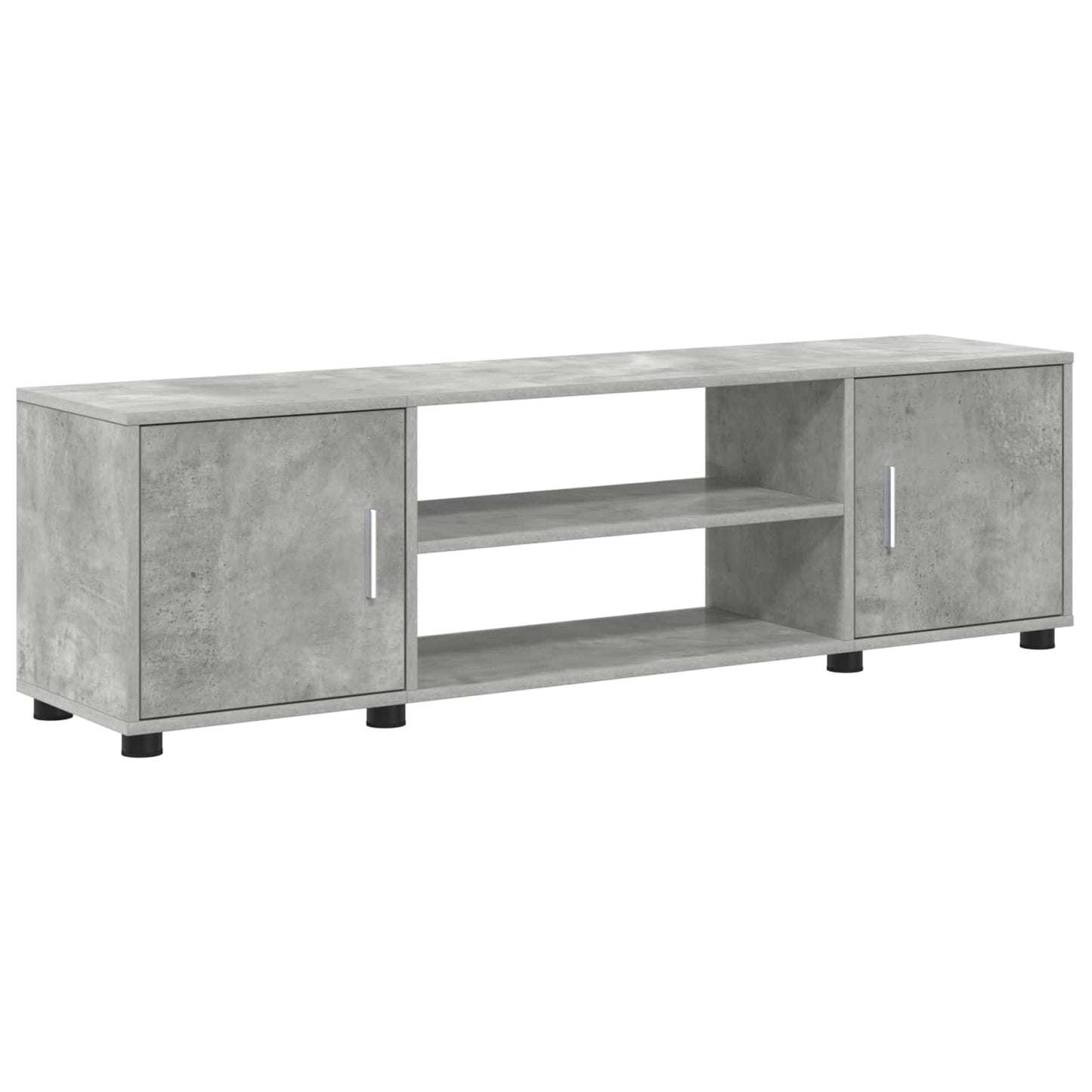 TV Cabinet Set Wall-mounted 4 pcs Concrete Grey Engineered wood