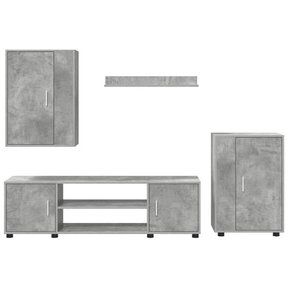 TV Cabinet Set Concrete Grey Engineered wood