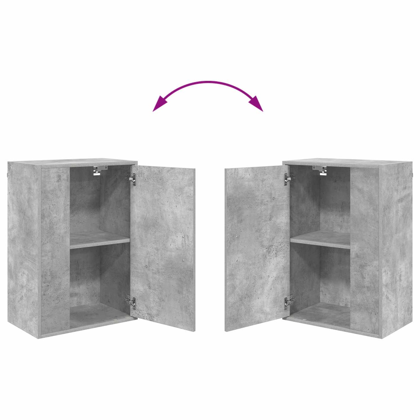 TV Cabinet Set Wall-mounted 4 pcs Concrete Grey Engineered wood