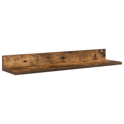TV Cabinet Set Wall-mounted 4 pcs Somoked Oak Engineered wood