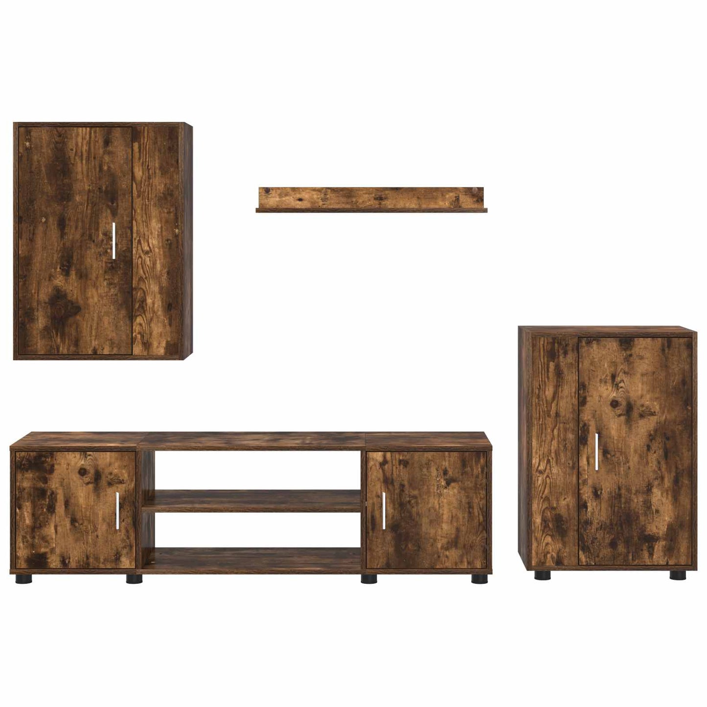 TV Cabinet Set Somoked Oak Engineered wood