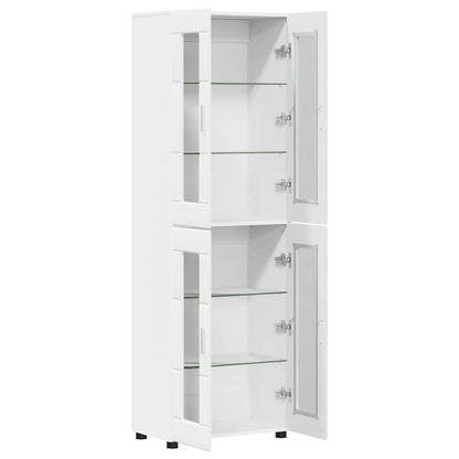 Highboard FLORIN White 60 x 35 x 182 cm Engineered Wood