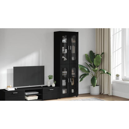 Highboard FLORIN Black 60 x 35 x 182 cm Engineered Wood