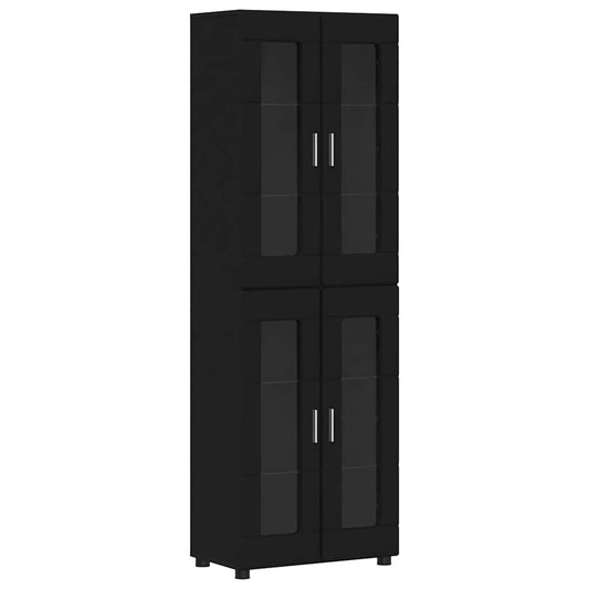 Highboard FLORIN Black 60 x 35 x 182 cm Engineered Wood