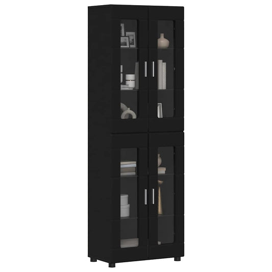 Highboard FLORIN Black 60 x 35 x 182 cm Engineered Wood