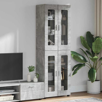 Highboard FLORIN Concrete Grey 60 x 35 x 182 cm Engineered Wood