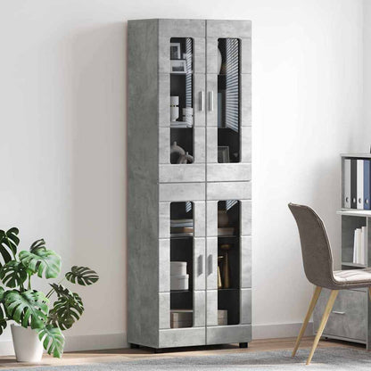 Highboard FLORIN Concrete Grey 60 x 35 x 182 cm Engineered Wood