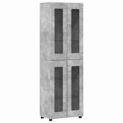 Highboard FLORIN Concrete Grey 60 x 35 x 182 cm Engineered Wood