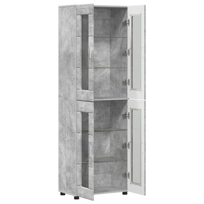 Highboard FLORIN Concrete Grey 60 x 35 x 182 cm Engineered Wood