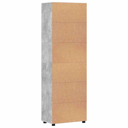 Highboard FLORIN Concrete Grey 60 x 35 x 182 cm Engineered Wood