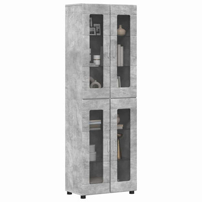 Highboard FLORIN Concrete Grey 60 x 35 x 182 cm Engineered Wood