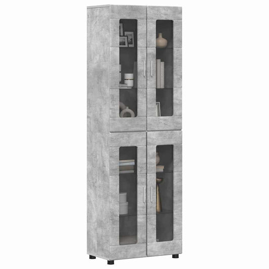 Highboard FLORIN Concrete Grey 60 x 35 x 182 cm Engineered Wood