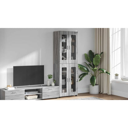 Highboard FLORIN Grey Sonoma 60 x 35 x 182 cm Engineered Wood