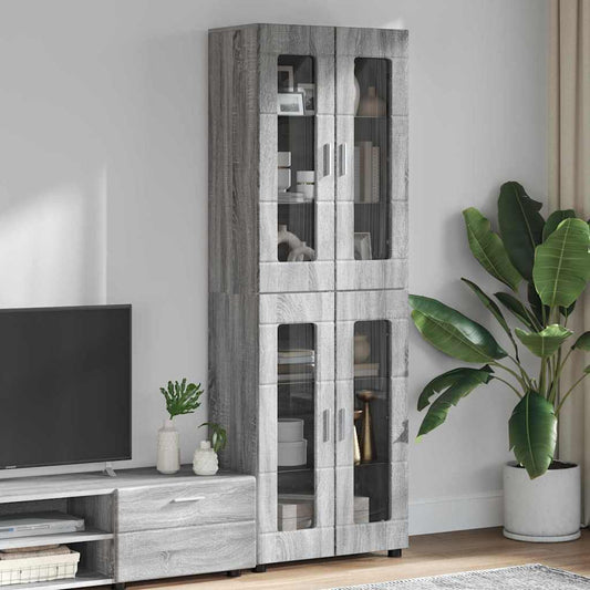 Highboard FLORIN 60 x 35 x 182 cm Grey Sonoma Engineered Wood