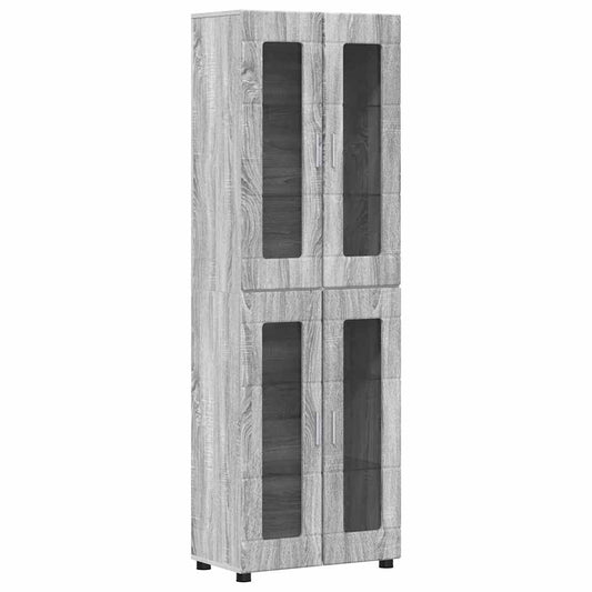 Highboard FLORIN Grey Sonoma 60 x 35 x 182 cm Engineered Wood