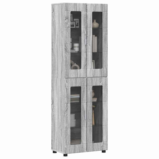 Highboard FLORIN Grey Sonoma 60 x 35 x 182 cm Engineered Wood