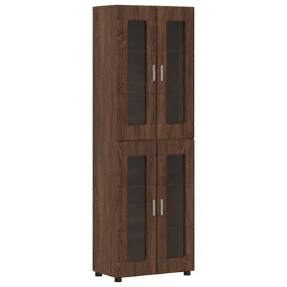 Highboard FLORIN Brown Oak 60 x 35 x 182 cm Engineered Wood