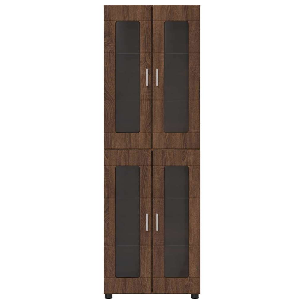 Highboard FLORIN Brown Oak 60 x 35 x 182 cm Engineered Wood