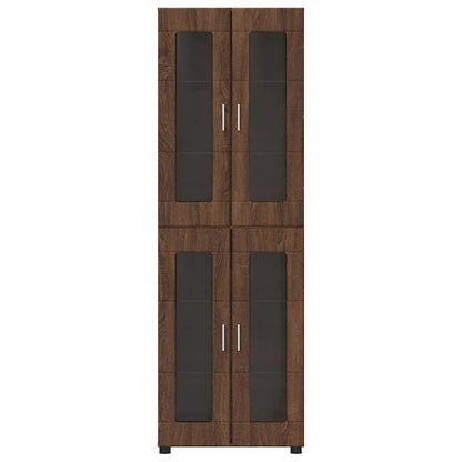 Highboard FLORIN Brown Oak 60 x 35 x 182 cm Engineered Wood
