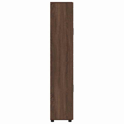 Highboard FLORIN Brown Oak 60 x 35 x 182 cm Engineered Wood