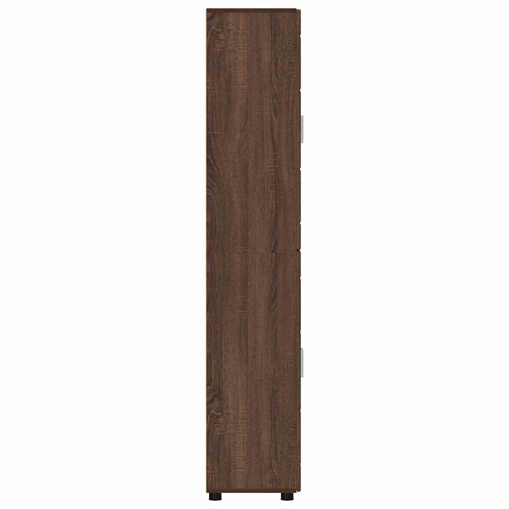 Highboard FLORIN Brown Oak 60 x 35 x 182 cm Engineered Wood