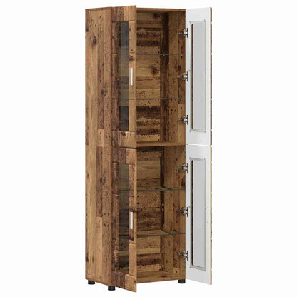 Highboard FLORIN Old Wood 60 x 35 x 182 cm Engineered Wood