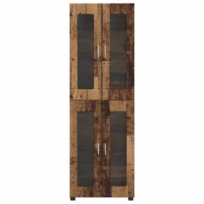 Highboard FLORIN Old Wood 60 x 35 x 182 cm Engineered Wood