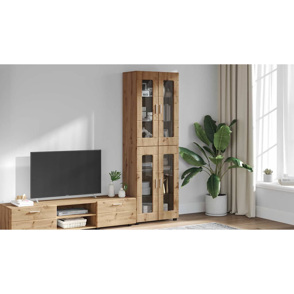 Highboard FLORIN Artisan Oak 60 x 35 x 182 cm Engineered Wood