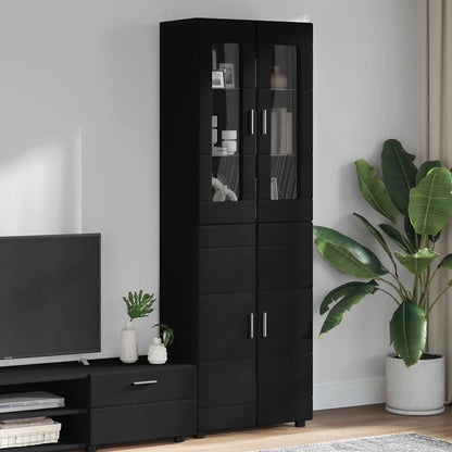 Highboard FLORIN Black 60 x 35 x 182 cm Engineered Wood