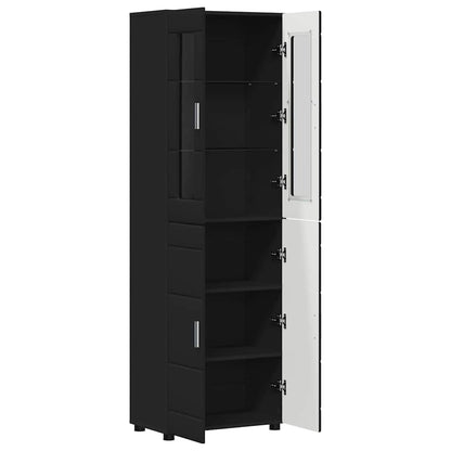 Highboard FLORIN Black 60 x 35 x 182 cm Engineered Wood
