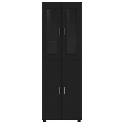 Highboard FLORIN Black 60 x 35 x 182 cm Engineered Wood